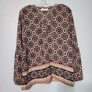 Abercrombie & Fitch V-Neck Bell Sleeve Top